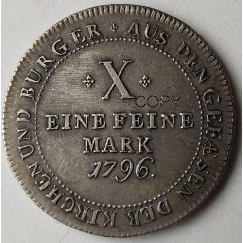Germany Frankfurt Taler 1796 HGBH Silver Plated Copy Coins