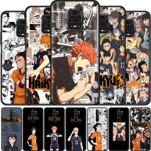 Haikyuu Hinata Attacks Love Volleyball Anime Case For Xiaomi Redmi Note 9S 9 8 7 10 Pro 8T 9C 9A 8A Soft Black Phone Cover Sac