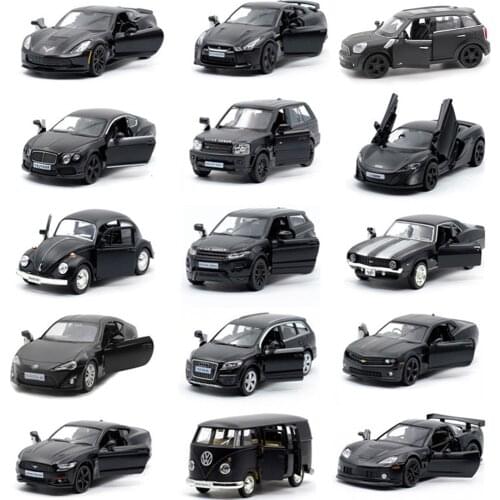 Simulation 1:36 matte black series alloy car model,die-casting door pull back childrens toys,boy birthday gift,free shipping