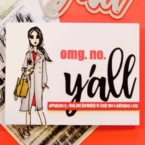 Beautiful Girl 2020 Metal Cutting Dies&Cordinating Stamps For Scrapbooking Craft Die Cut Card Making Embossing Stencil 2020