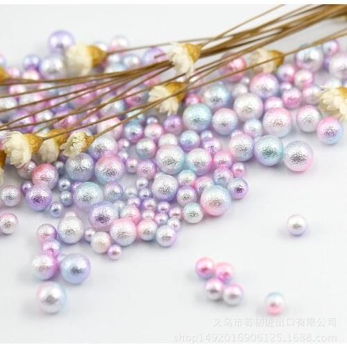 3/4/5/6/8mm No Hole Wrinkle Pearls Round Acrylic Imitation Pearl Beads Diy for Jewelry Making /Nail Art /Phone Decoration