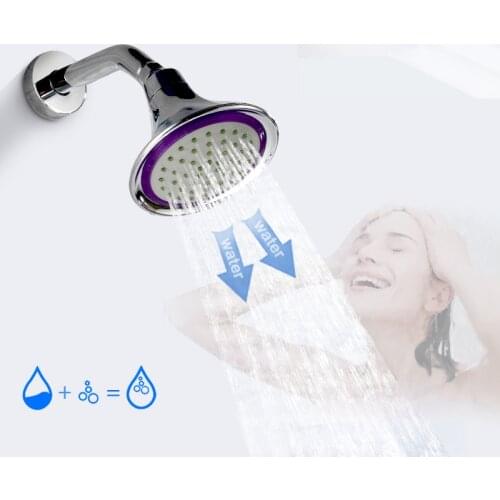 Small Shower Head Rotation Top Spray Rain shower ABS Plastic Chrome Finish Water Saving Bathroom Head Shower