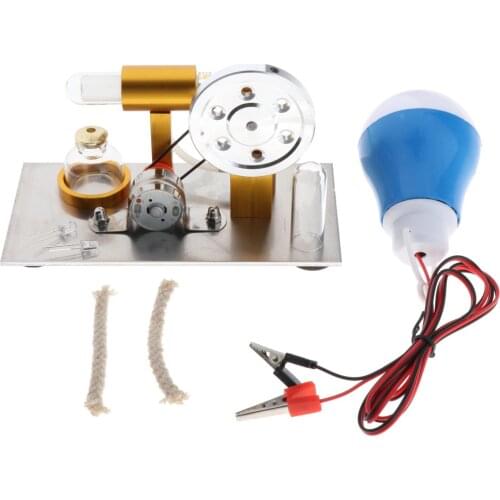 Metal Stirling Engine Model Electric Steam Generator Educational Toy