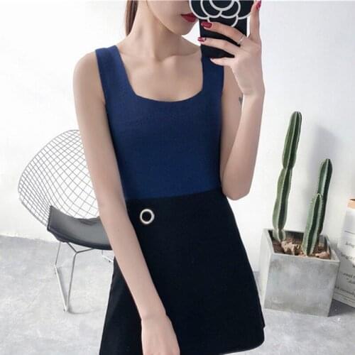 Fashion Women Knitting Sleeveless Tops Shirt Summer Sexy Tank Tops Casual Crop Tops Dropshipping