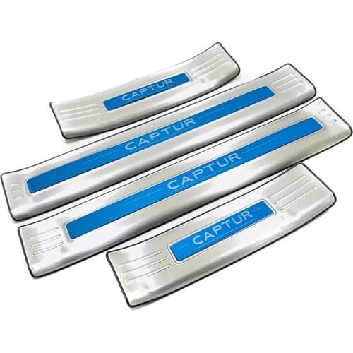 For Renault Captur Kaptur 2019 2020 2021 Stainless Door Sill Scuff Plate Kick Guard Pedal Threshold Step Protector Car Accessory