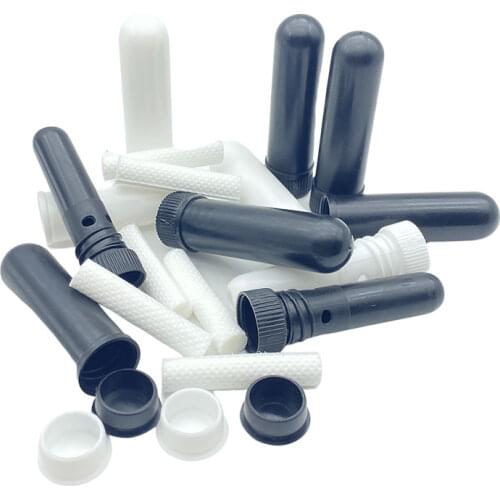 300pcs Blank Aromatherapy Nasal Inhaler Stick Tubes for Essential Oil Comes With Cotton Wicks Refillable Dropper