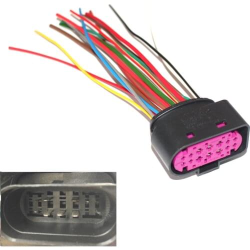 Xenon Headlight Front Head Lamp Plug Connector 14 Pin Fit for AUDI VW 1J0973737