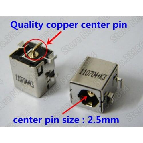10pcs DC Power Jack Connector for Asus Laptop X42D X43 X43B X43S X43E X42 A42 X55V X52J X52F X52 X53S X52J X52F 2.5mm-pin