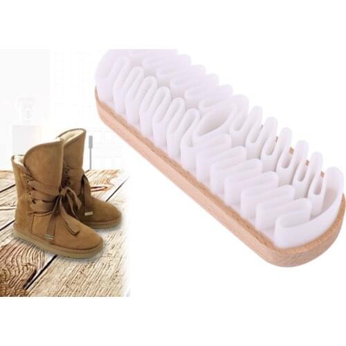 Decontamination Brush D-type Suede Leather Velvet Snow Boots Shoes Cleaning Brushes Water-free Convenient Shoe Care Maintenance