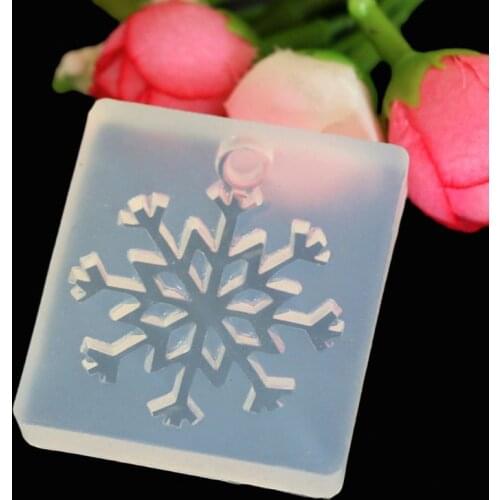 Silicone Mold Snowflake DIY Crafts Jewelry Making Pendant Epoxy Resin Dried Flower Resin Decorative DIY Hand Crafts