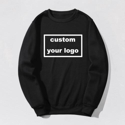 Customized Logo Print Wholesale Women Sweatshirts Unisex DIY Logo Streetwear Drop Shipping Men Clothing