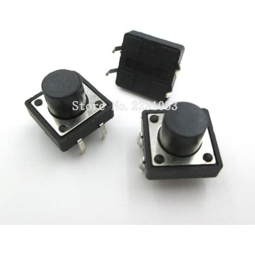 20PCS/LOT DIP 4Pins 12X12X9 Tactile Tact Push Button Micro Switch Momentary 12*12*9MM New Original