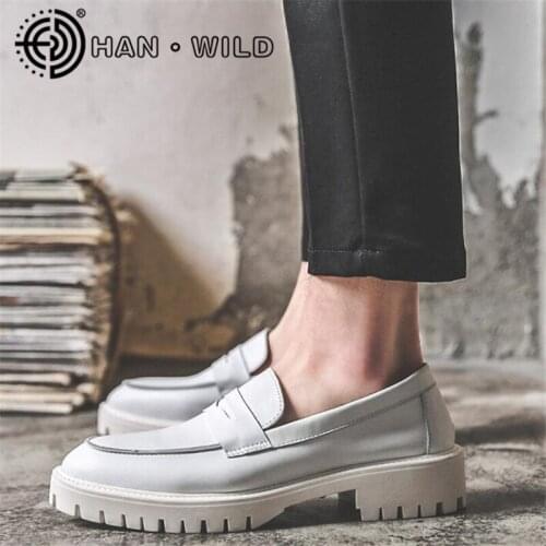 Classic Business Mens Dress Shoes Genuine Leather Man Casual Shoes Platform Slip-on Male Formal Shoes Men Wedding Shoes Party