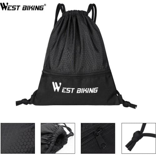 WEST BIKING Bike Bag 15L Ultralight Cycling Backpack Beam Port Large Capacity Shopping Travel Storage Bag Drawstring Backpack