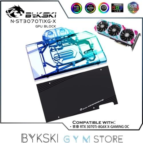 Bykski Graphics Card GPU Water Block For ZOTAC 3070 Ti 8G6X X-GAMING OC VGA Liquid Cooler 5V/12V RGB SYNC N-ST3070TIXG-X