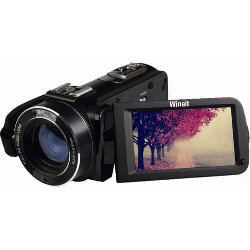 Winait Portable Digital Video Recorder Full-HD 1080P Super Wide Angle Lens Macro Shooting HDV Camcorder With 3.0" Touch Display
