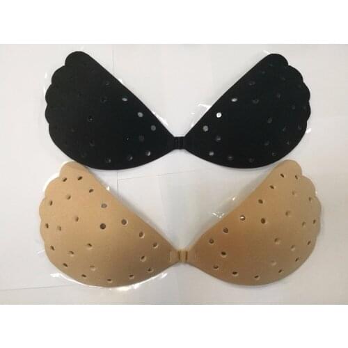 Womens Silicone Strapless Backless Push Up Self Adhesive with Clip bra