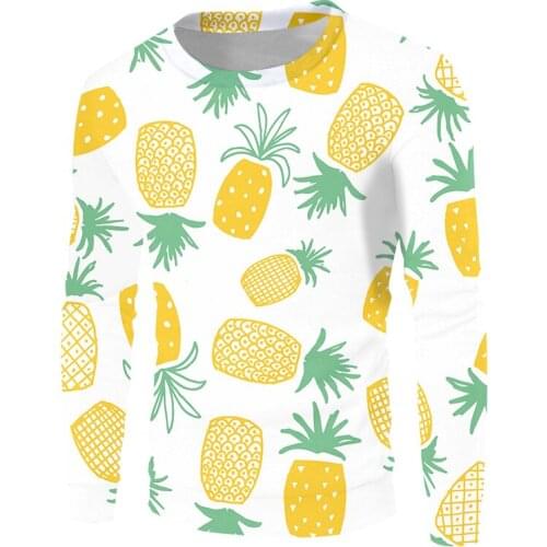 UJWI Winter Man/women 3D Printed Pineapple Fruit Yellow New Sweatshirt Personality Plus Size 6XL Tops Unisex Pullover Oversizes