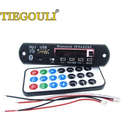 1pcs MP3 WMA Decoder Board Wireless Bluetooth Audio Module USB TF Radio 12V for car Build in Speaker hot sale