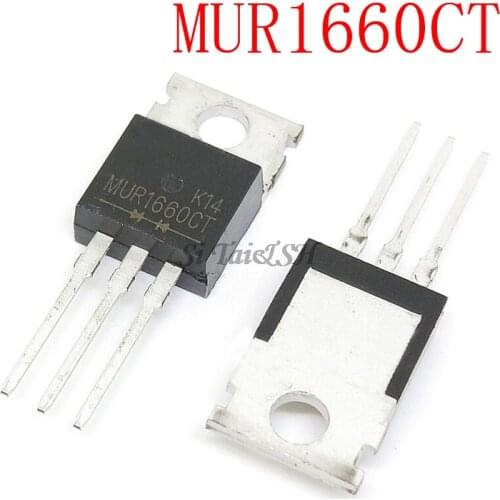 10PCS MUR1660CT TO-200 MUR1660 TO220 U1660G 600V 16A new original
