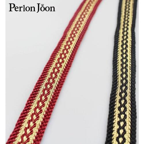 10 yard 2cm New Color gold thread polyester webbing clothing bag shoes decorative ribbon woven decorative accessories ZD002