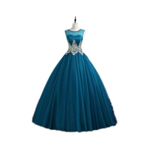 100%real peacock blue embroidery waist ball gown court medieval dress renaissance Gown queen Victorian /Marie/drama/ball gown