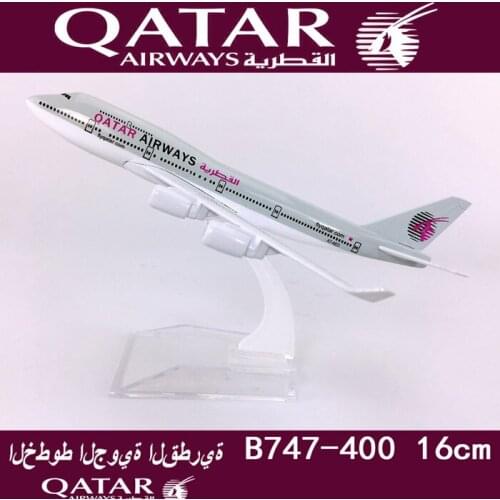 16CM 1:400 B747-400 model Air QATAR Airways airplane with base alloy aircraft plane collectible display toy model