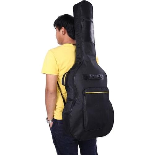 High quality black violin guitar bag case for 40/41 inch guitar 600 d fabric waterproof guitar bag Shoulder Straps Pockets