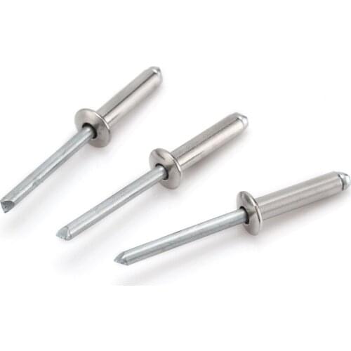 50PCS 304 semi-steel open-type M4*9 core pulling rivets Blind Round Head Rivets Nail Decoration Pop Rivets