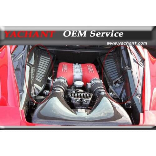 Car-Styling Dry Carbon Fiber Engine Bay Panel Fit For 2010-2014 F458 Italia Coupe & Spider Engine Bay Panel