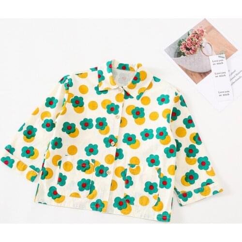 2 3 4 5 6 Years Toddler Girl Shirts Fashion Korean Flower Long Sleeve Tops for Girl Kids Clothing Autumn Children Girl Shirt New