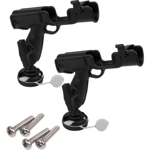 2x Sea Fishing Rod Holder Adjustable Boat Fishing Rack 360° Rotating Side Mount Spinning Rods Fishing Tools