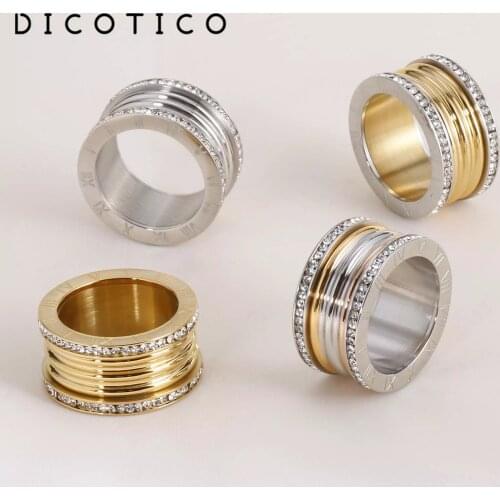 DICOTICO Rings With Cubic Zirkonia For Women