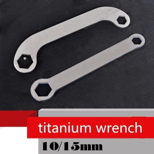 Bicycle repair wrench titanium tool outdoor 10mm 15mm caliber hex wrench super light