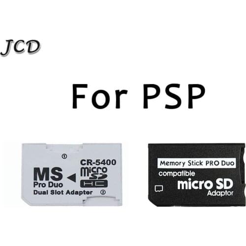 JCD Single and Dual Slot Card Reader New Micro SD SDHC TF to MS Memory Stick Pro Duo Reader for PSP Card Adapter