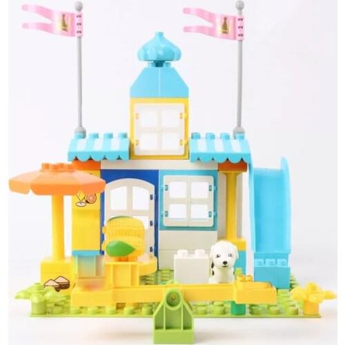 DIY Big Size Duploe Building AccessoriesBlocks Children Paradise Figures Animal Parts Kids Toys for Children Bricks