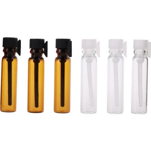 Mini 1 ML Glass Dropper Bottle Cosmetic Toner Packing Container Empty Perfume Vial Sample Test Essential Oil Refillable Bottle