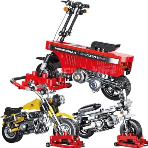 Motorcycle Electrocar Buggy Motorbike Supercar Speed Race Car Sport Building Blocks Moc Bricks Sets Kits Model