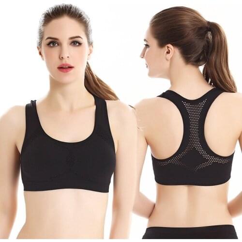 New Women Shockproof Sports Bra Stretch Push Up Sleeping Bra Padded Fitness Vest Breathable Seamless Underwear Yoga Running Tops