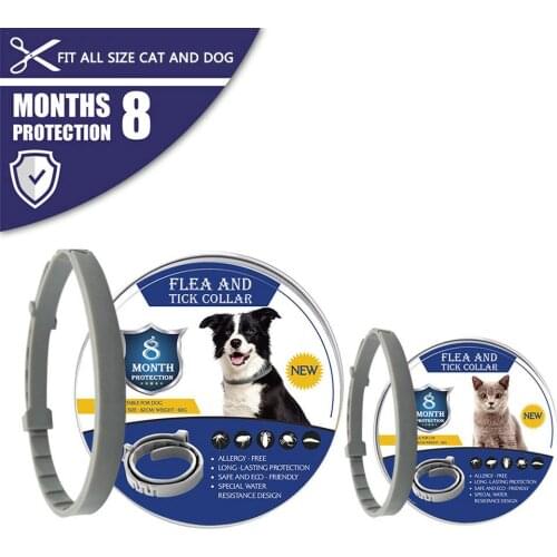 4 Types Flea And Tick Collar Pet Natural Plant Extract Waterproof Dog Cat Anti Flea Ticks Mosquitoes Outdoor Collar 8 Months
