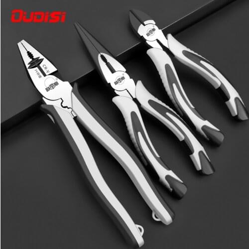 OUDISI Wire Cutters Vise Multi-function Needle-nose Pliers Diagonal Pliers Electrician Universal Pliers Universal Too