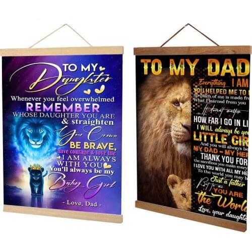 21-80cm Magnetic Wooden Photo Frame Scroll Print / Poster / Picture Hanger DIY Photo Poster Painting Wooden Hanging Home Decor