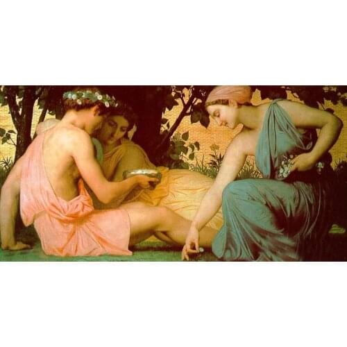 Portrait Oil Painting Classic Wall Art on Canvas for Hotel Home Decor Bouguereau Portraits The Spring Young Girls Flora Handmade