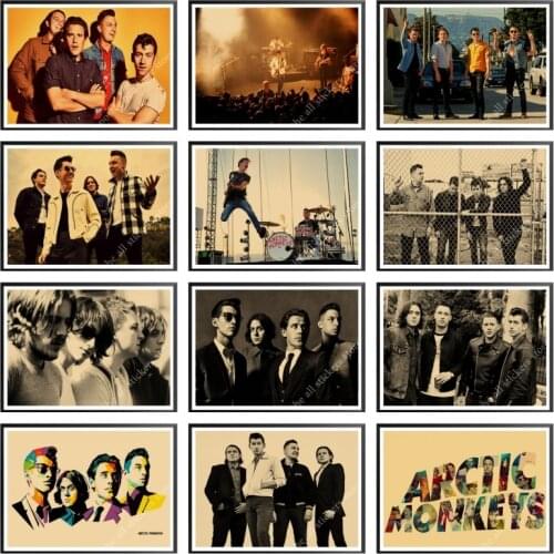 Rock band Arctic Monkeys Kraft Paper Paper Posters Wall Home Bar Posters Home Decor Gift Home Decor wall sticker