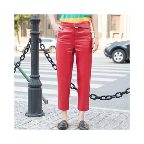 Top brand New Fashion 2020 Real Sheep Leather Pants BP5 high quality