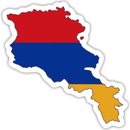 A0507# 13cm/17cm Removable Decal Armenia Flag Car Sticker Waterproof Accessories on Bumper Rear Window Laptop