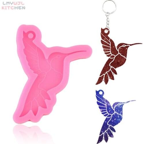 Super Gloss Resin HUMMINGBIRD Silicone Mold Epoxy Craft Keychain Mold Polymer Clay DIY Jewelry Making Cake Decoration Mold