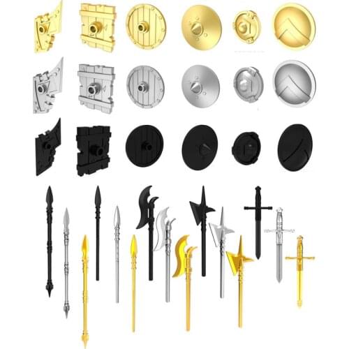 10pcs Sword Spare Shield for Golden Company Second Sons Unsullied Dothraki Middle Ages Total War Building Block