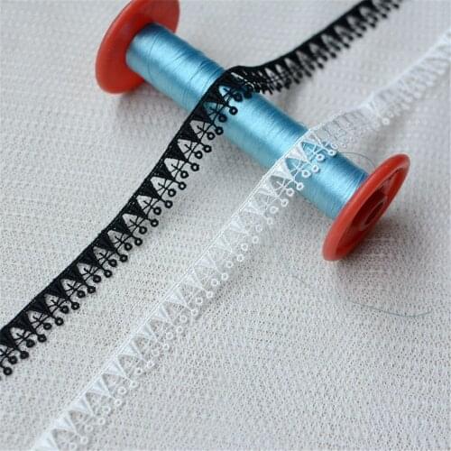 1.3cm x 1 Yard Exquisite Embroidery White Black Lace Decoration DIY Hairpin Headband Dress Curtain Cloth Laciness Accessories