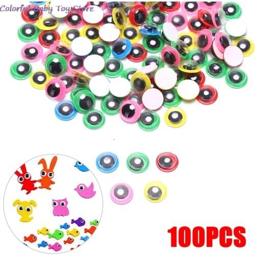 100pcs 8MM Self Adhesive Eyes For Doll Bear Accessories Eyes Stuffed Toys DIY Craft